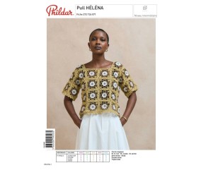 E-modèle Pull HÉLÉNA au crochet Phildar