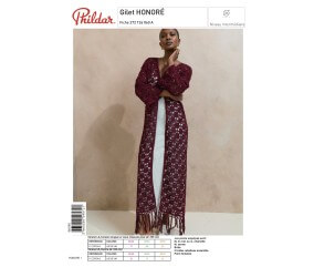 E-modèle Gilet HONORÉ au crochet Phildar