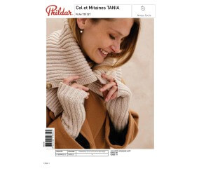E-modèle Col et Mitaines TANIA Phildar