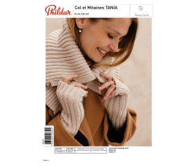 E-modèle Col et Mitaines TANIA Phildar