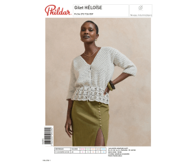 E-modèle Gilet HÉLOÏSE au crochet Phildar
