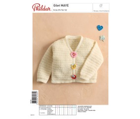 E-modèle Gilet MAYE au crochet Phildar