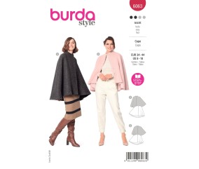 Patron Burda 6063 - Cape Femme du 34 au 44