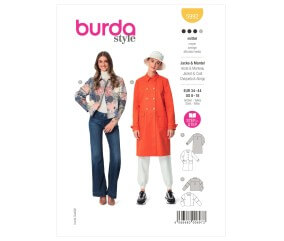 Patron Burda 5992 - Veste & manteau avec double rang de boutonnage du 36 au 46 (FR)