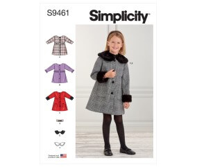 Patron Simplicity 9461 - Manteau pour enfant du 3 au 8 ans
