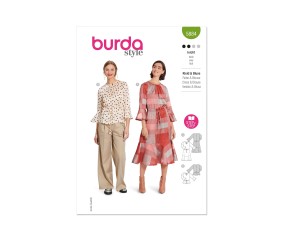 Patron Burda 5884-Blouse & robe