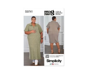 Patron Simplicity 9741 - Robe du 48 au 66 FR