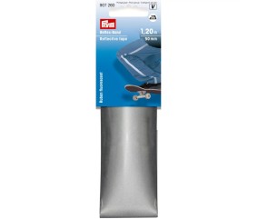 Bande réfléchissante thermocollante 50 mm x 1,2 m - argent - Prym