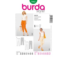 Patron Burda 7062 Pantalon...
