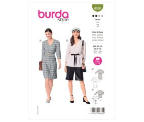Patron Burda 6030 - Robe et Blouse, encolure V du 36 au 46 (FR)