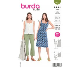 Patron Burda 5922 - Top et robes à bretelles du 34 au 44 (FR)