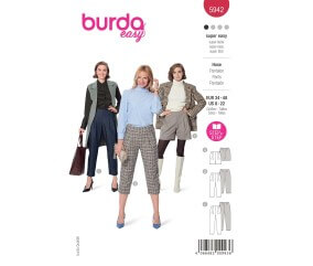 Patron Burda 5942 - Pantalon, corsaire ou short sans ceinture du 36 au 50 (FR)