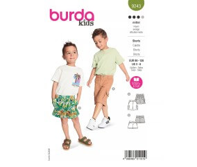 Patron Burda 9243 - Shorts sont indispensables pour les petits du 3 au 8 ans