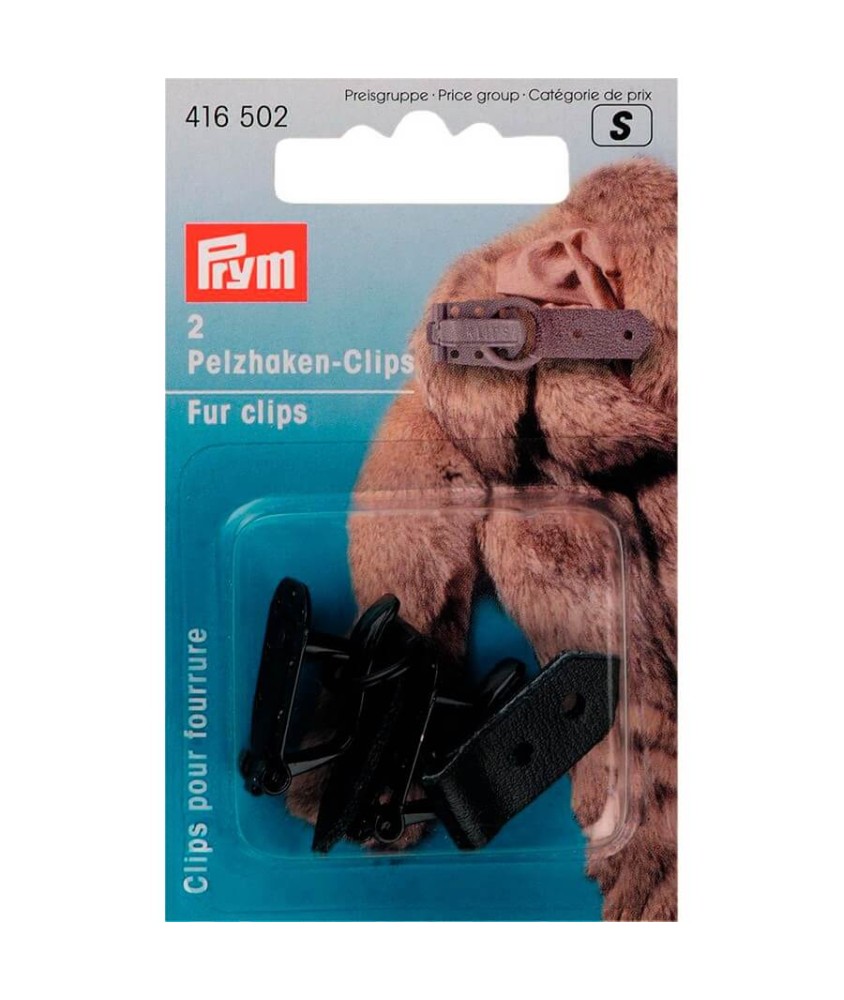 Lot de 2 Clips pour fourrures et cuir - Prym - Noir