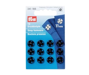 Boutons pression à coudre laiton 11 mm (12 pièces) – Prym