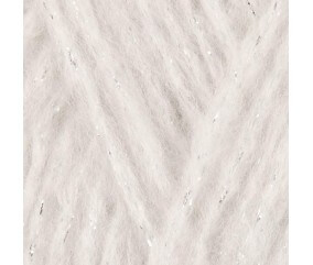 Pelote Trésor - Coloris Blanc Argent - Bergère de France - Zoom texture