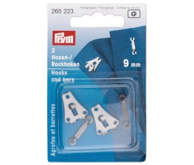 Agrafes-barrettes pour pantalon acier noir (x2) - Prym