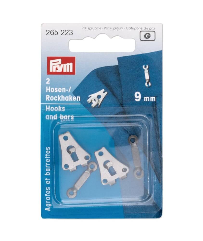 Agrafes-barrettes pour pantalon acier noir (x2) - Prym