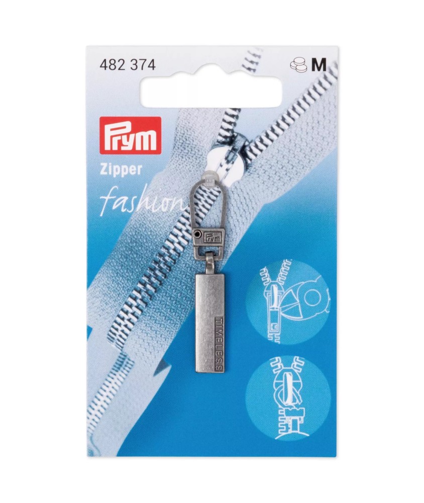 Tirette de fermeture Classic Timeless argent antique - Prym