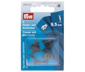 Agrafes et barrettes 9,5 mm noir (×3) - Prym