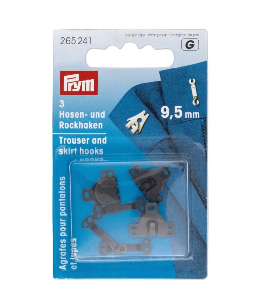 Agrafes et barrettes 9,5 mm noir (×3) - Prym
