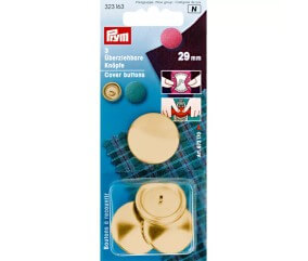 Boutons à recouvrir 29 mm argent à customiser - Prym