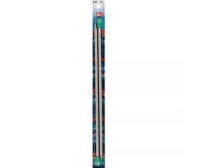 Aiguilles à tricoter à boule aluminium - 35 cm gris  - Prym