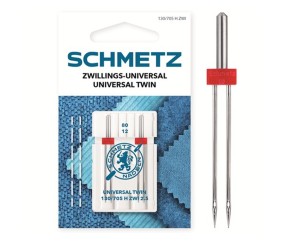 Lot de 2 Aiguilles machine à coudre Double Universal 2.5/80 - 130/705 H ZWI - Schmetz