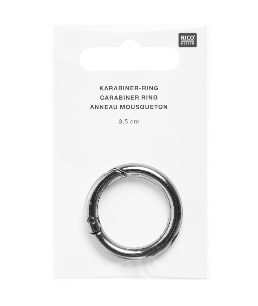 Anneau mousqueton à ressort 3,5 cm - Rico Design