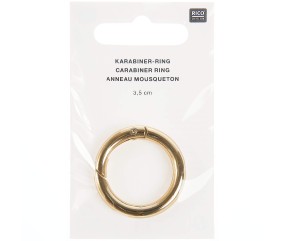 Anneau mousqueton à ressort 3,5 cm - Rico Design - Argent - vue 3