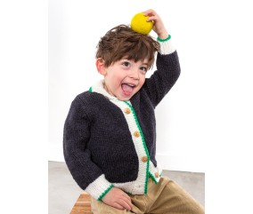 Gilet col revers Micky - Patron tricot enfant Bergère de France