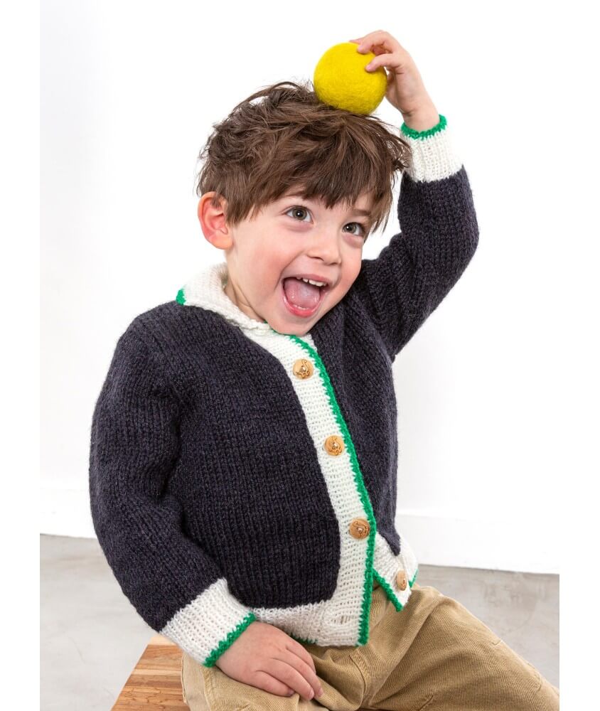 Gilet col revers Micky - Patron tricot enfant Bergère de France