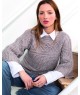 E-MODELE FEMME - PULL À TORSADES COL BATEAU BELLE - BERGÈRE DE FRANCE