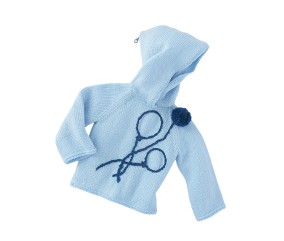 Pull bébé zippé à capuche Benny - Patron tricot Bergère de France