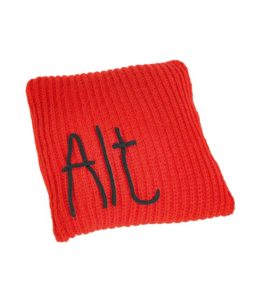 Coussin en côtes orange Bacha - Patron tricot Bergère de France