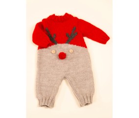 Combinaison bébé jacquard renne Bérénice - Bergère de France