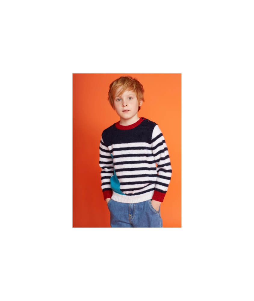 Pull marin enfant à rayures - Bergère de France