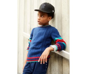 Pull tricolore col rond enfant - Bergère de France