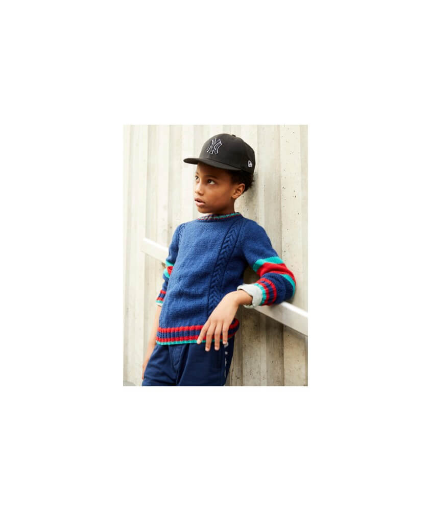 Pull tricolore col rond enfant - Bergère de France
