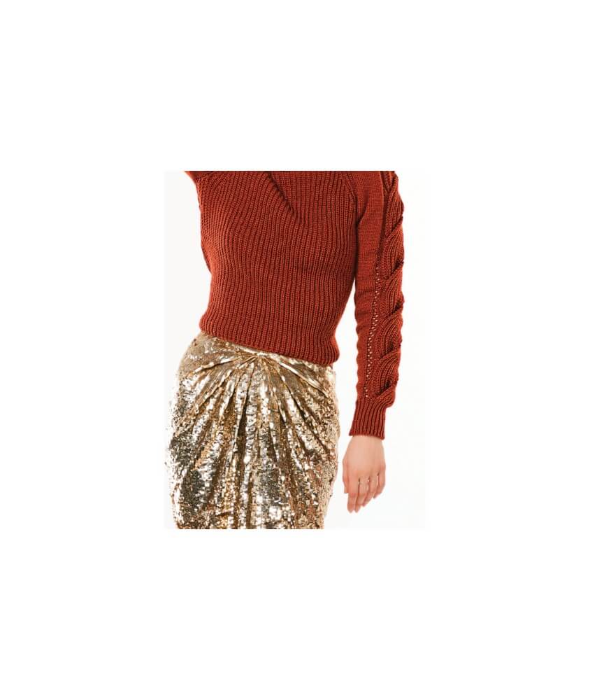 Pull femme manches torsades - Bergère de France
