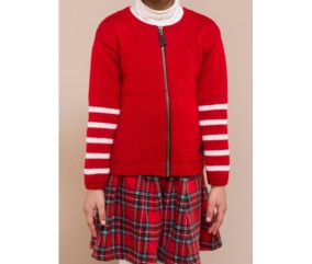 Gilet enfant zippé Géranium - Bergère de France