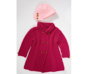 Manteau bébé double boutonnage - Bergère de France