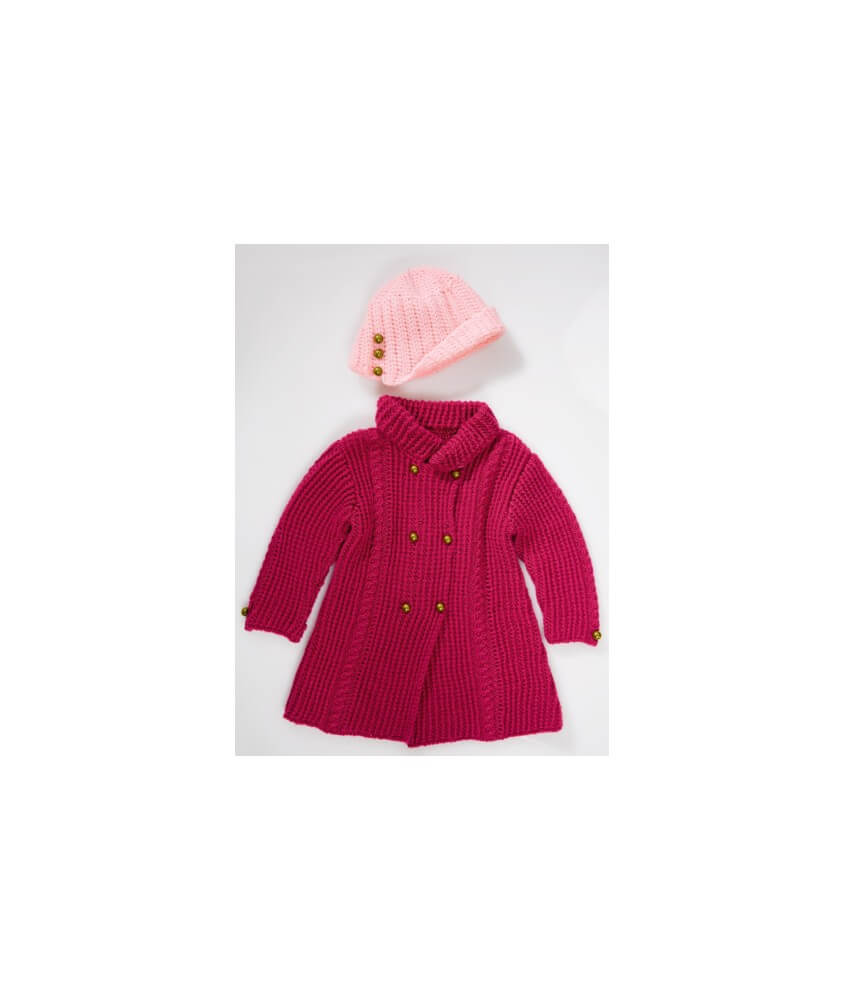 Manteau bébé double boutonnage - Bergère de France