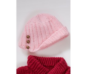 Bonnet bébé au crochet - Bergère de France
