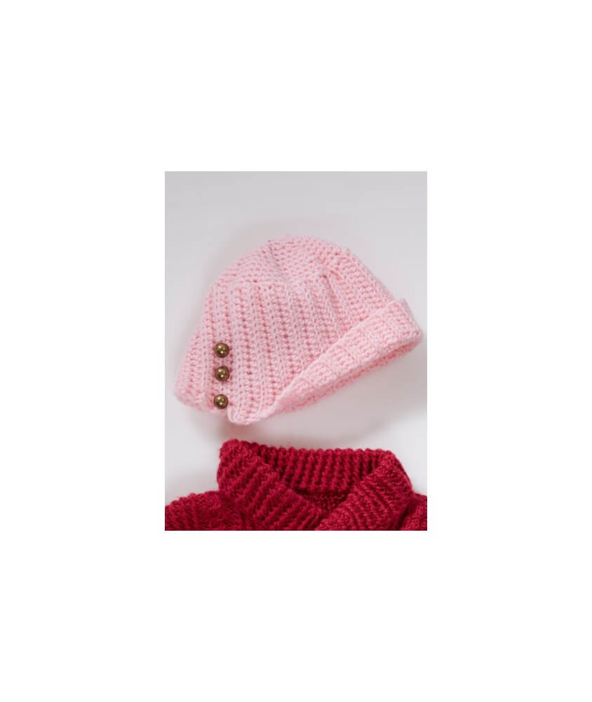 Bonnet bébé au crochet - Bergère de France