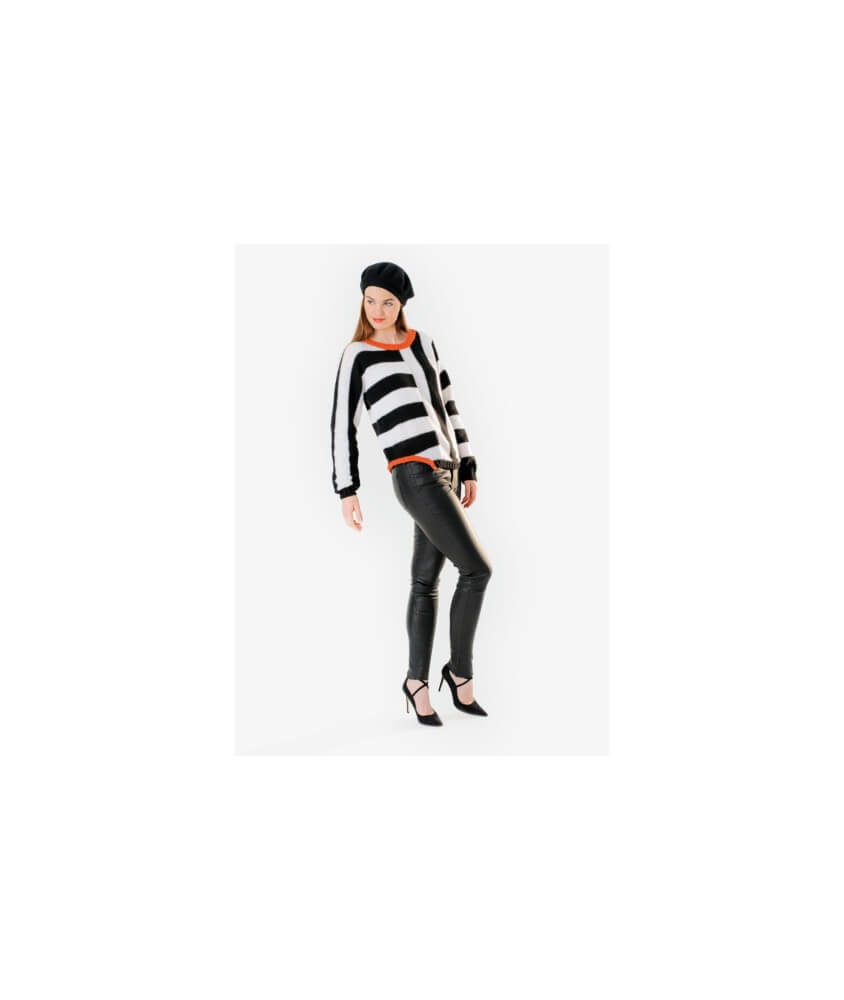 Pull femme motifs asymétriques - Bergère de France