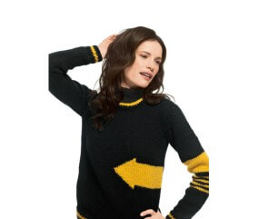 Pull femme jacquard graphique col rond - Bergère de France