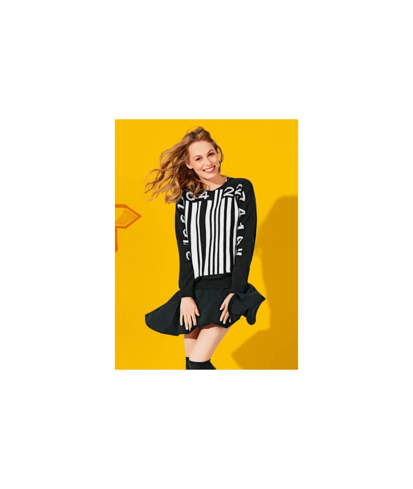 Pull femme à rayures col rond - Bergère de France