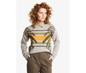 Pull femme jacquard col rond - Bergère de France