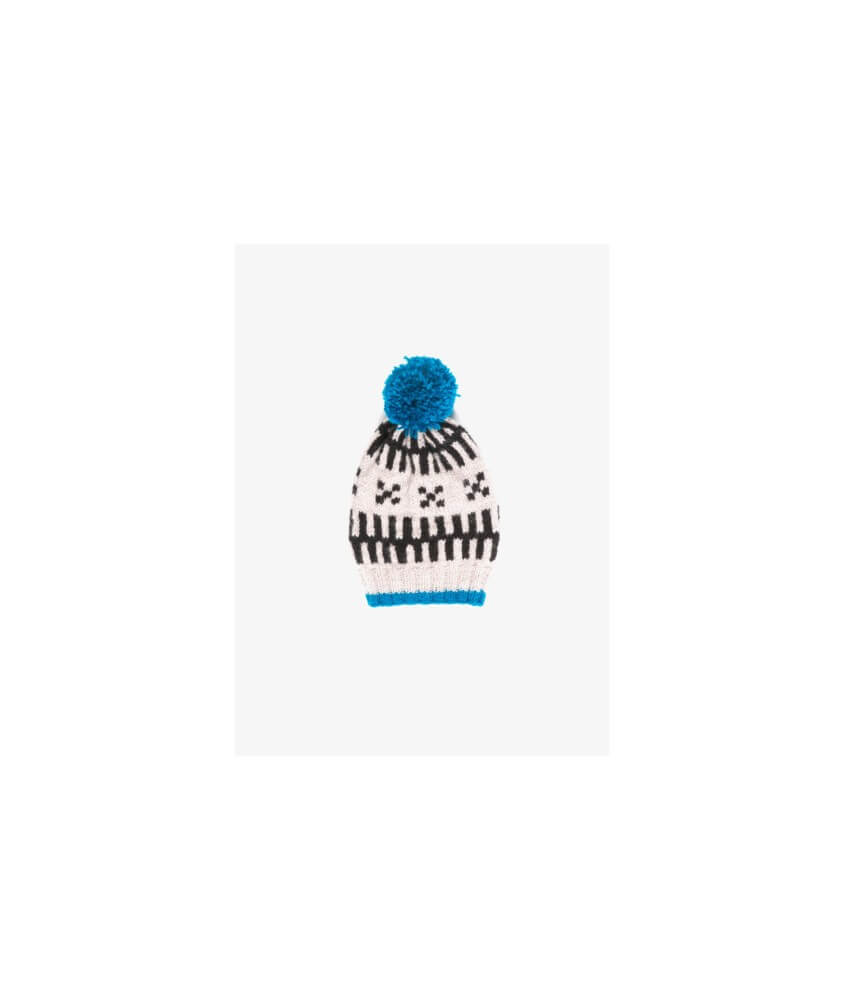 Bonnet enfant jacquard à pompon - Bergère de France